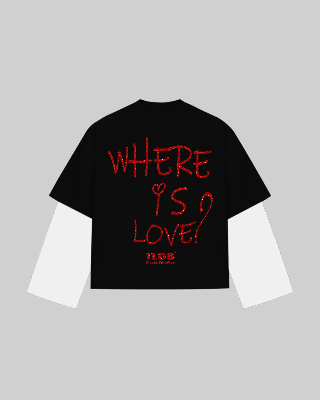 "WHERE IS LOVE" Double Longsleeve | GLITTER EDITION
