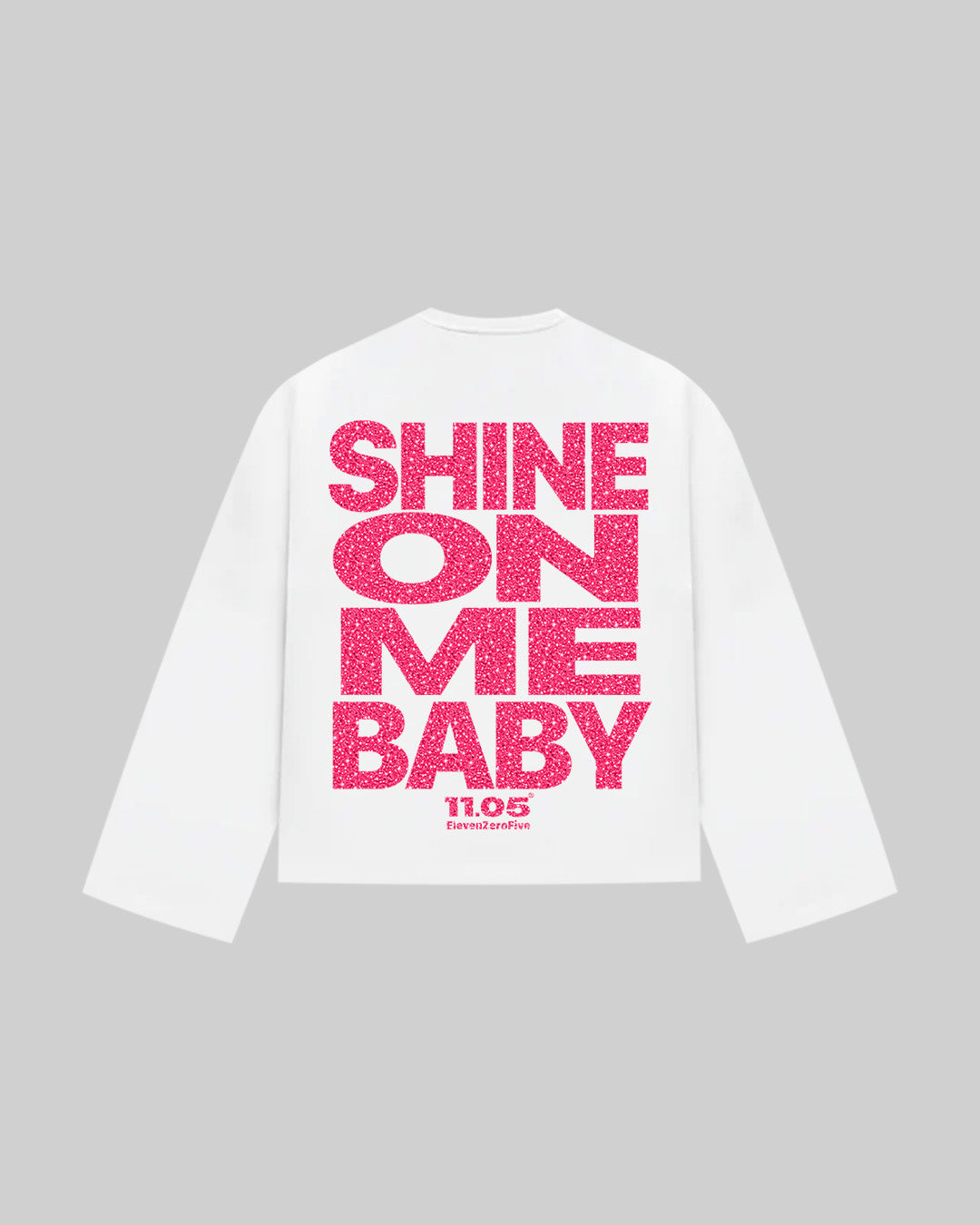 "SHINE ON ME BABY" Long Sleeve | Fuchsia GLITTER EDITION