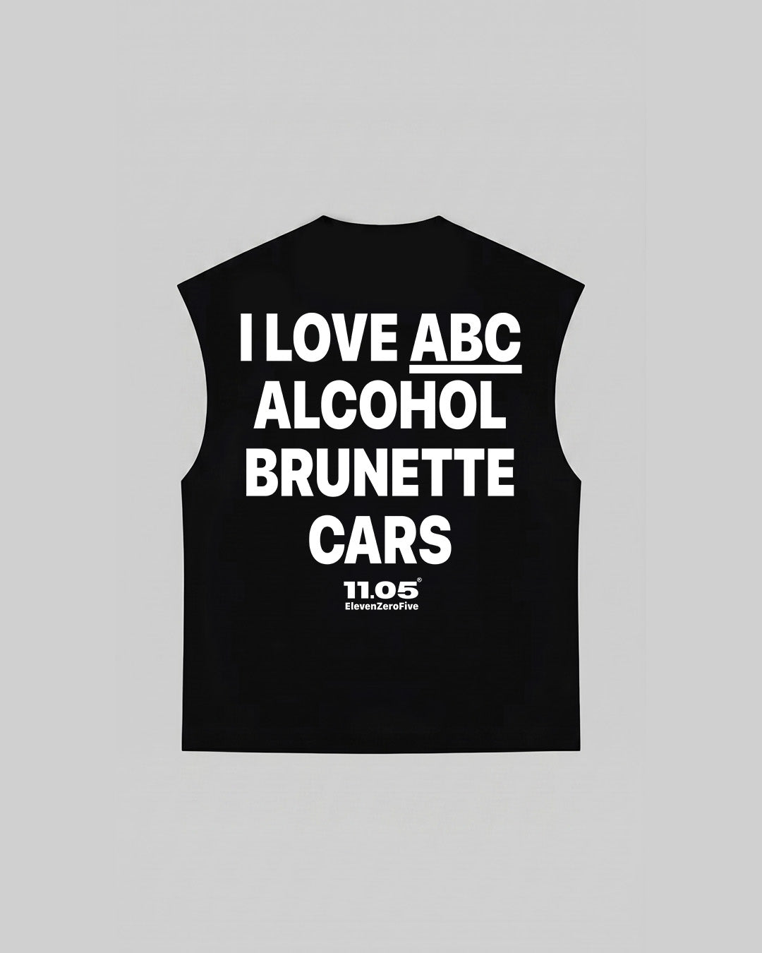 "I LOVE ABC ALCOHOL BRUNETTE CARS" Tank Top