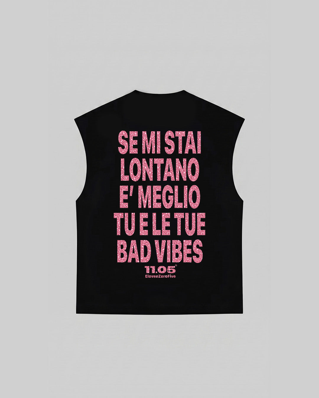 "NO BAD VIBES" Tank Top | GLITTER EDITION