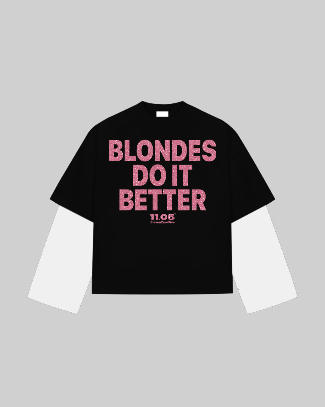 "BLONDES DO IT BETTER" Double Longsleeve | GLITTER EDITION