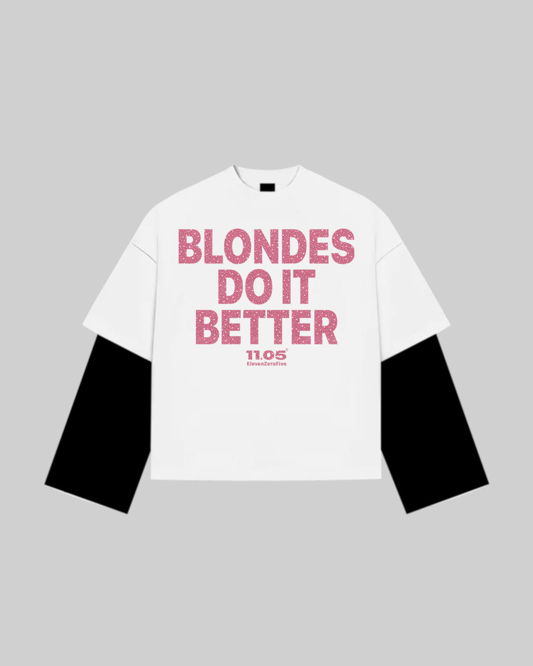"BLONDES DO IT BETTER" Double Longsleeve | GLITTER EDITION