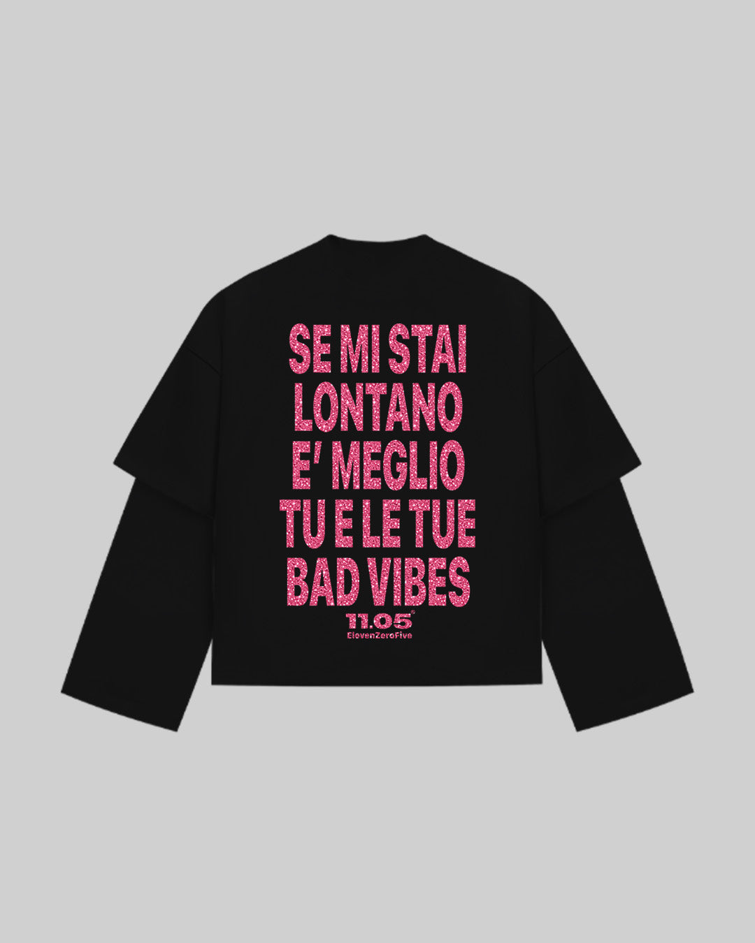 "NO BAD VIBES" Double Longsleeve | GLITTER EDITION