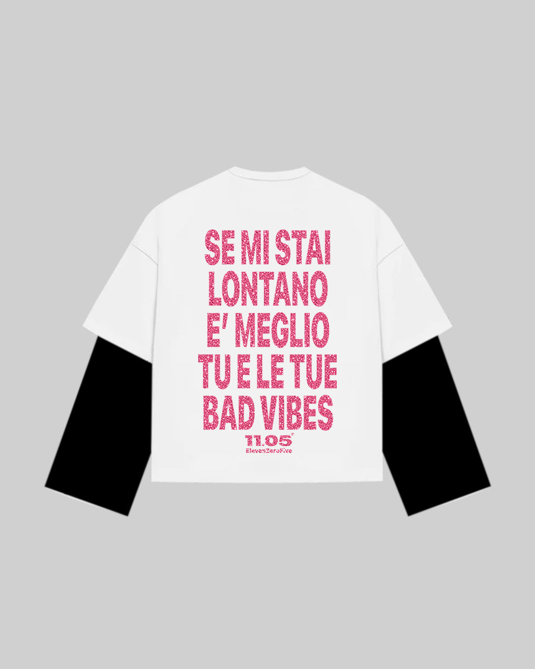 "NO BAD VIBES" Double Longsleeve | GLITTER EDITION