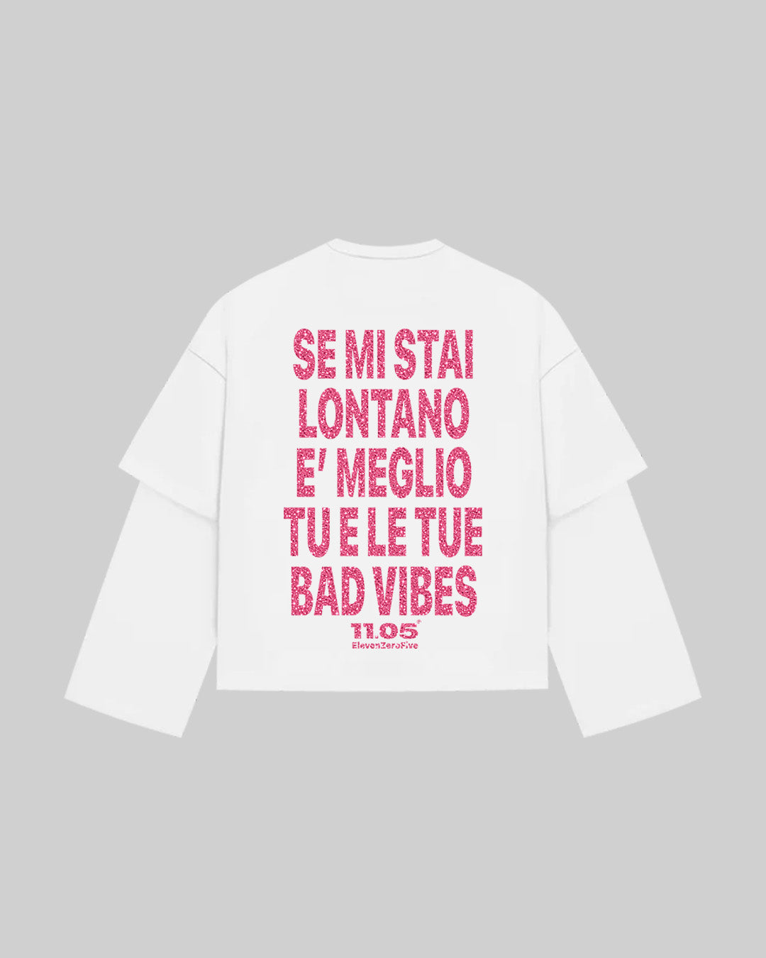"NO BAD VIBES" Double Longsleeve | GLITTER EDITION
