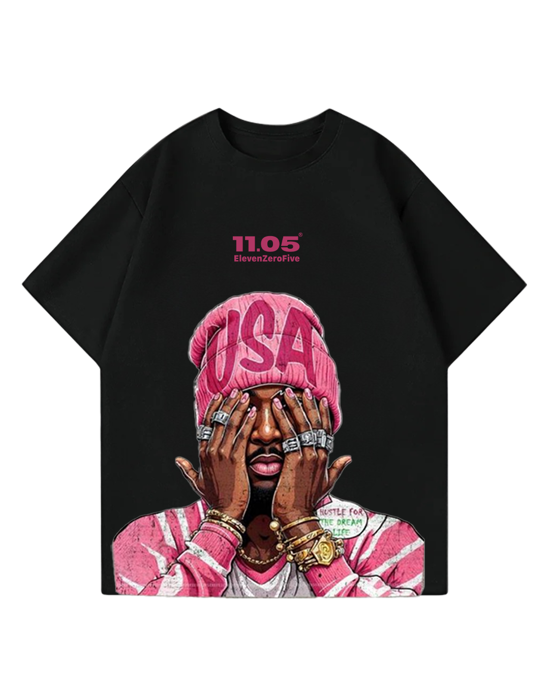 "Hustle for the dream life" Oversized T-Shirt