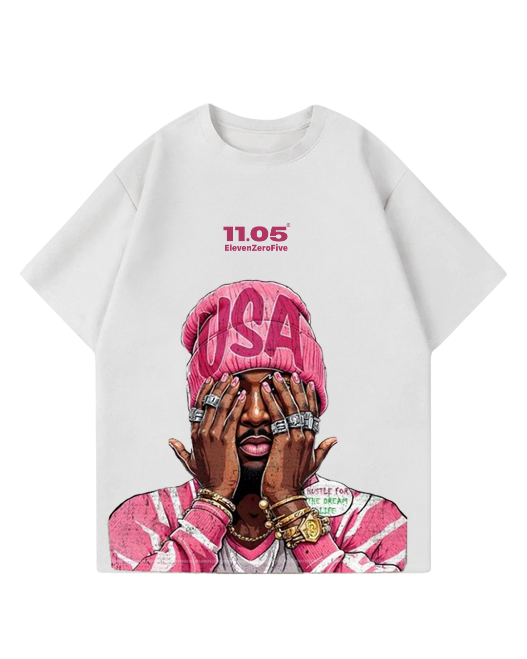 "Hustle for the dream life" Oversized T-Shirt