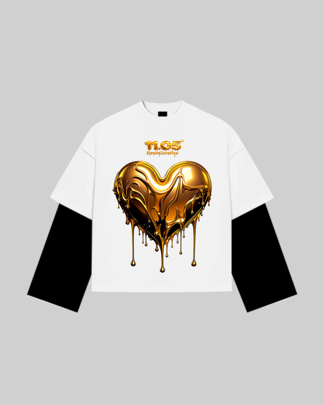 "GOLD HEART" Double Longsleeve