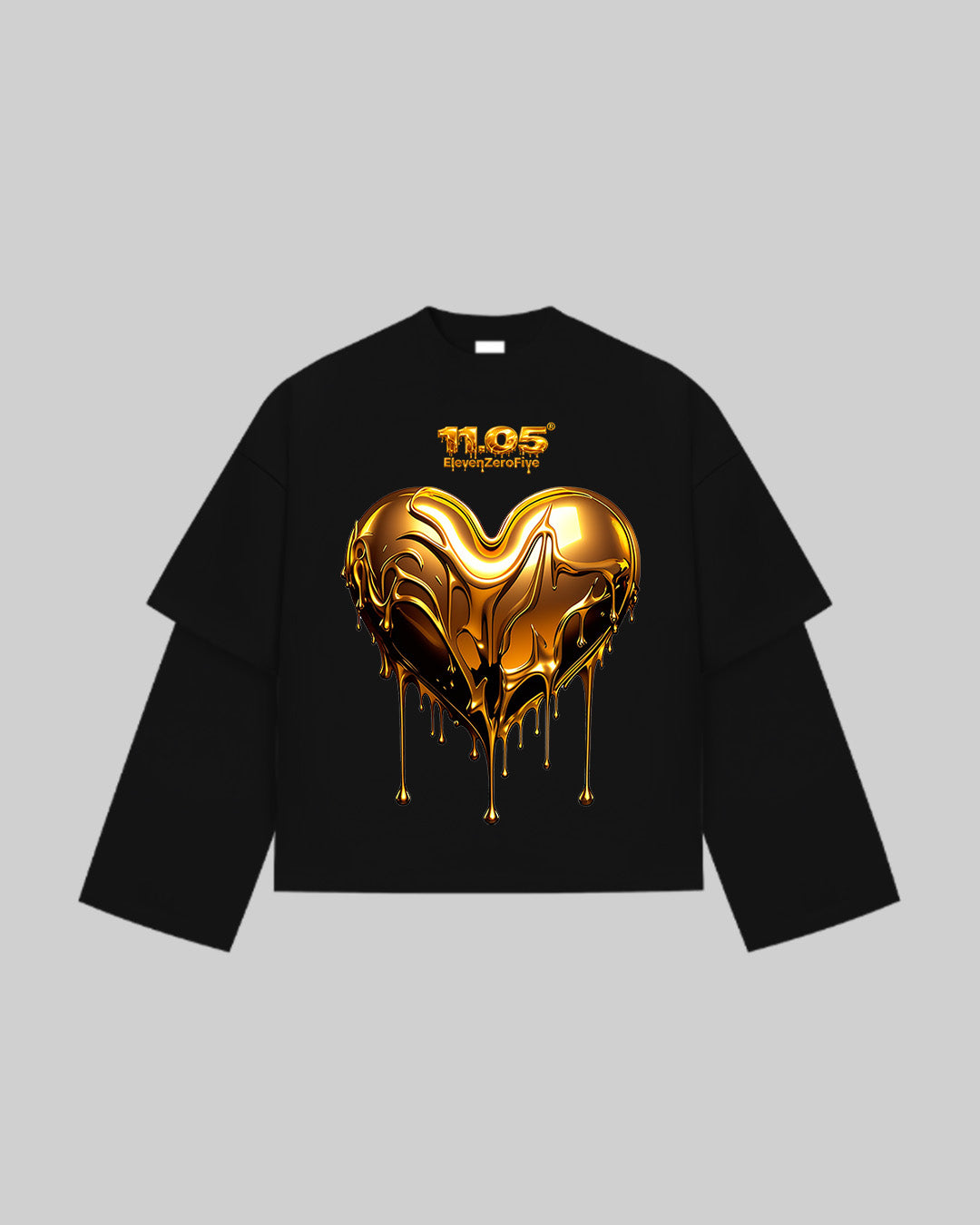"GOLD HEART" Double Longsleeve