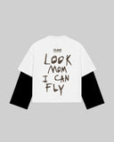 "Look mom i can fly" Double-Sleeve