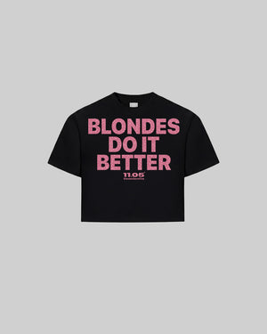 "BLONDES DO IT BETTER" Women's TOP | GLITTER EDITION