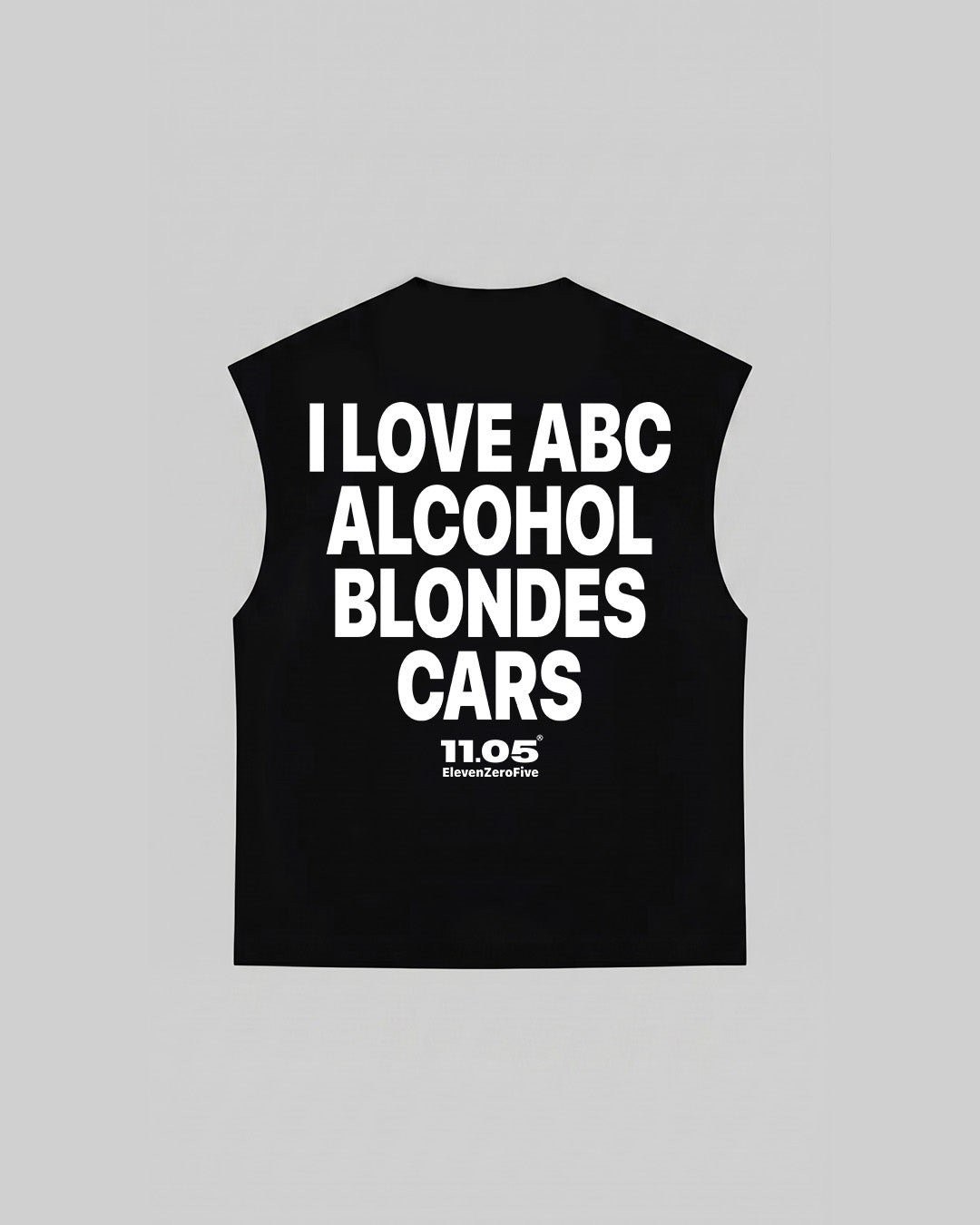 "I LOVE ABC ALCOHOL BLONDES CARS" Tank Top
