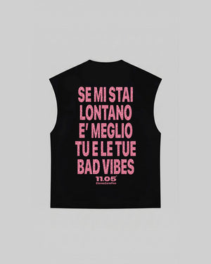 "NO BAD VIBES" Tank Top | GLITTER EDITION