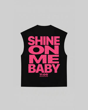 "SHINE ON ME BABY" Tank Top | Fuchsia GLITTER EDITION