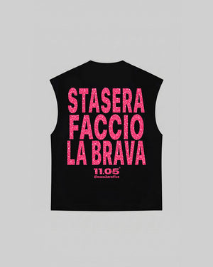 "STASERA FACCIO LA BRAVA" Tank Top | GLITTER EDITION