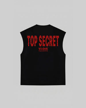 "TOP SECRET" Tank Top | GLITTER EDITION