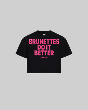 "BRUNETTES DO IT BETTER" Women's TOP | GLITTER EDITION
