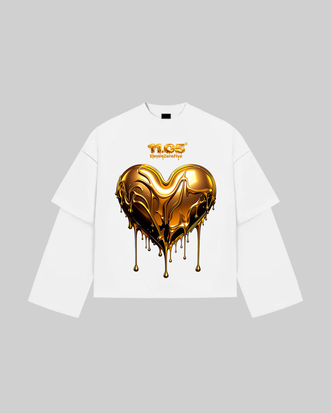 "GOLD HEART" Double Longsleeve