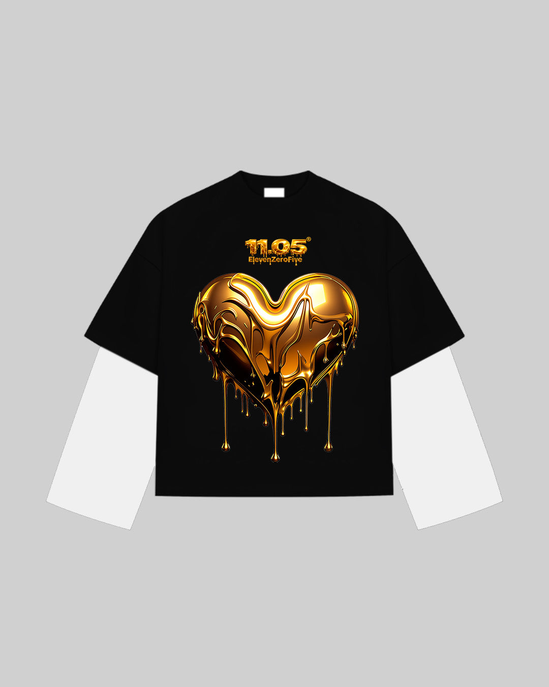 "GOLD HEART" Double Longsleeve