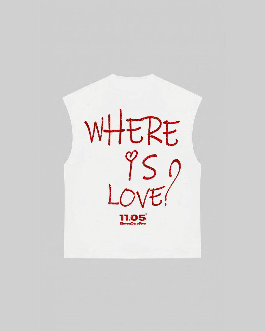 "WHERE IS LOVE?" Tank Top | GLITTER EDITION