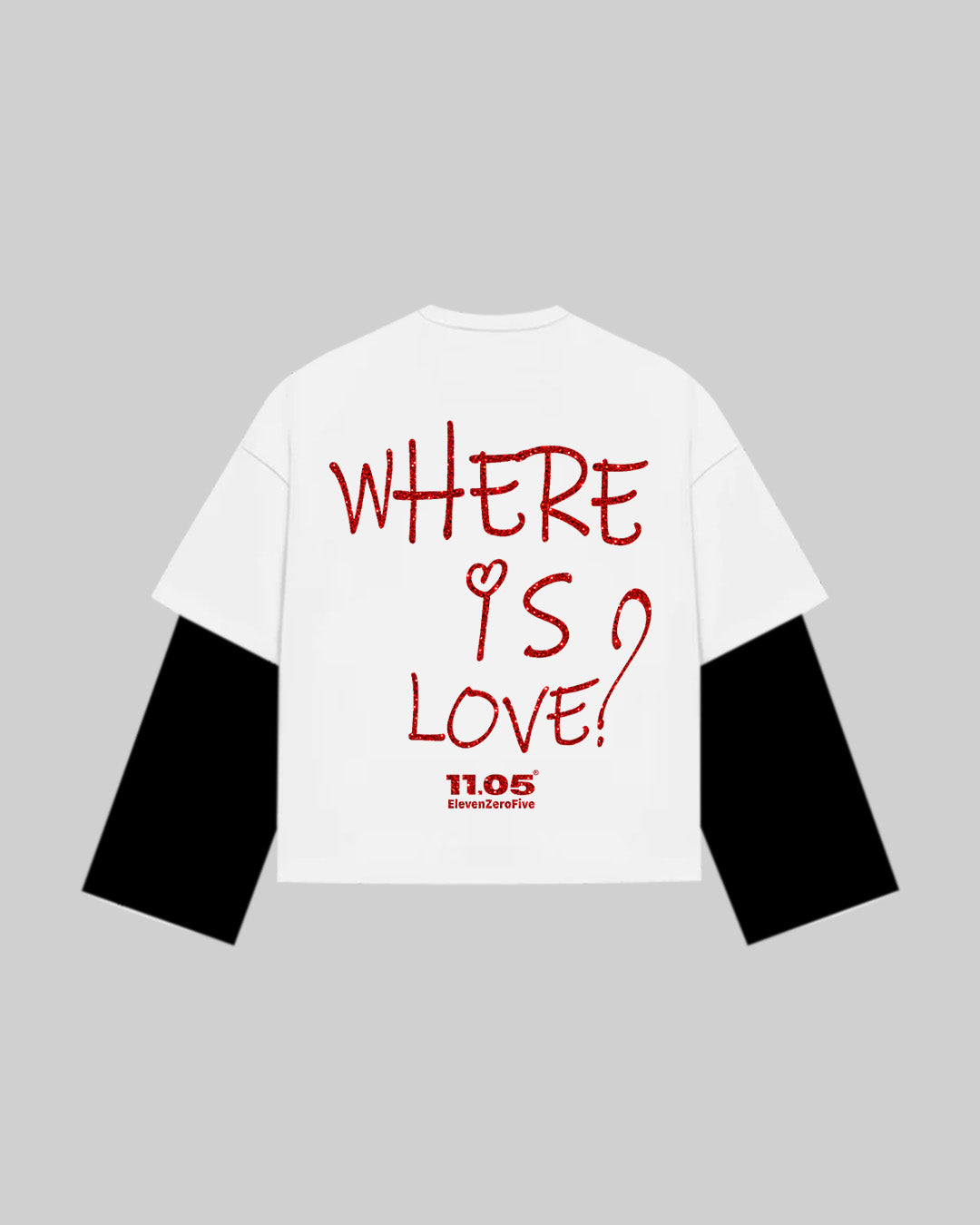 "WHERE IS LOVE" Double Longsleeve | GLITTER EDITION