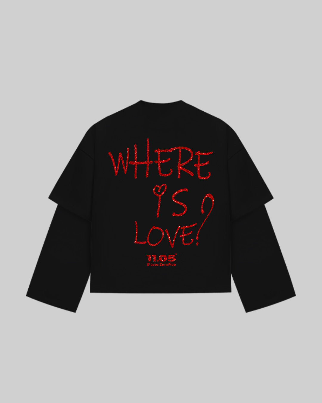 "WHERE IS LOVE" Double Longsleeve | GLITTER EDITION