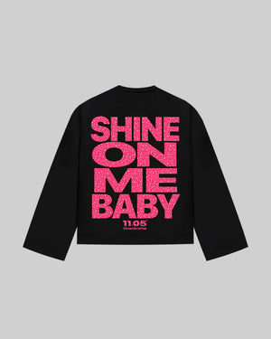 "SHINE ON ME BABY" Long Sleeve | Fuchsia GLITTER EDITION