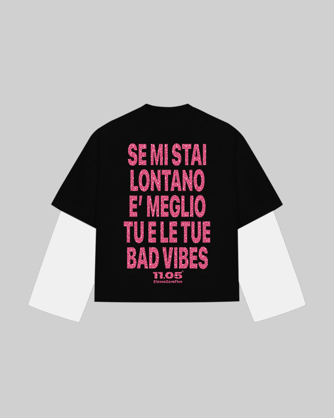 "NO BAD VIBES" Double Longsleeve | GLITTER EDITION