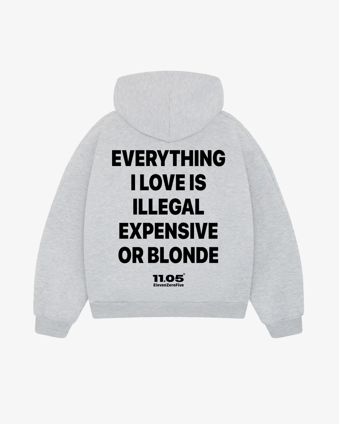 "Everything i love is illegal expensive or blonde" Comfy Hoodie