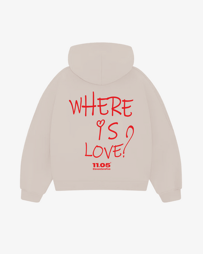 "Where is love?" Comfy Hoodie