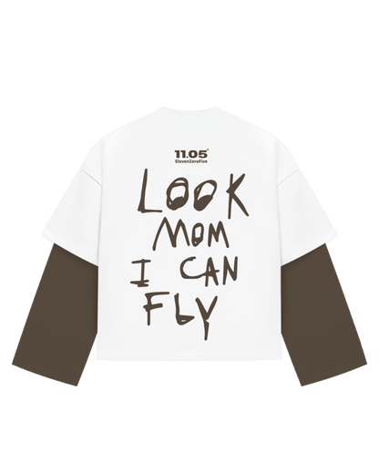 "Look mom i can fly" Double Long Sleeve