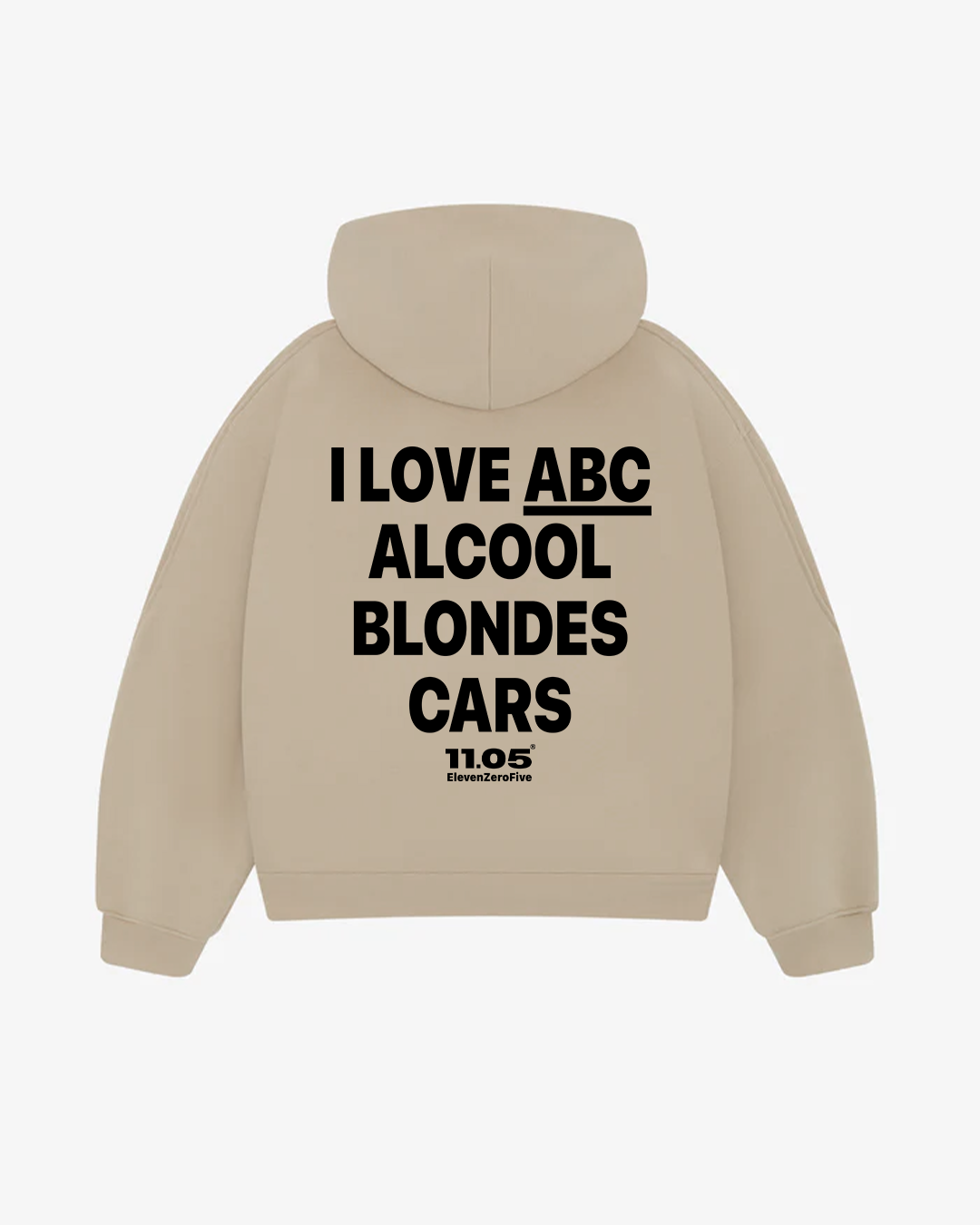 "I love ABC Alcohol Blondes Cars" Comfy Hoodie
