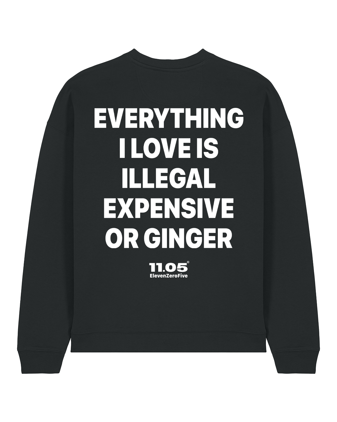 "Everything i love is illegal expensive or ginger" Felpa girocollo