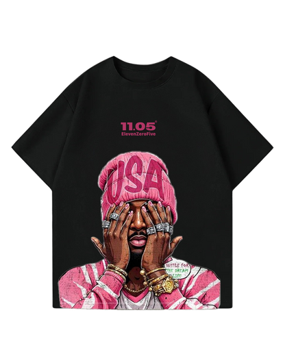 "Hustle for the dream life" Oversized T-Shirt
