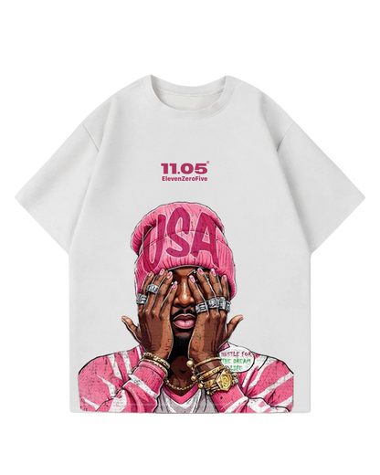 "Hustle for the dream life" Oversized T-Shirt