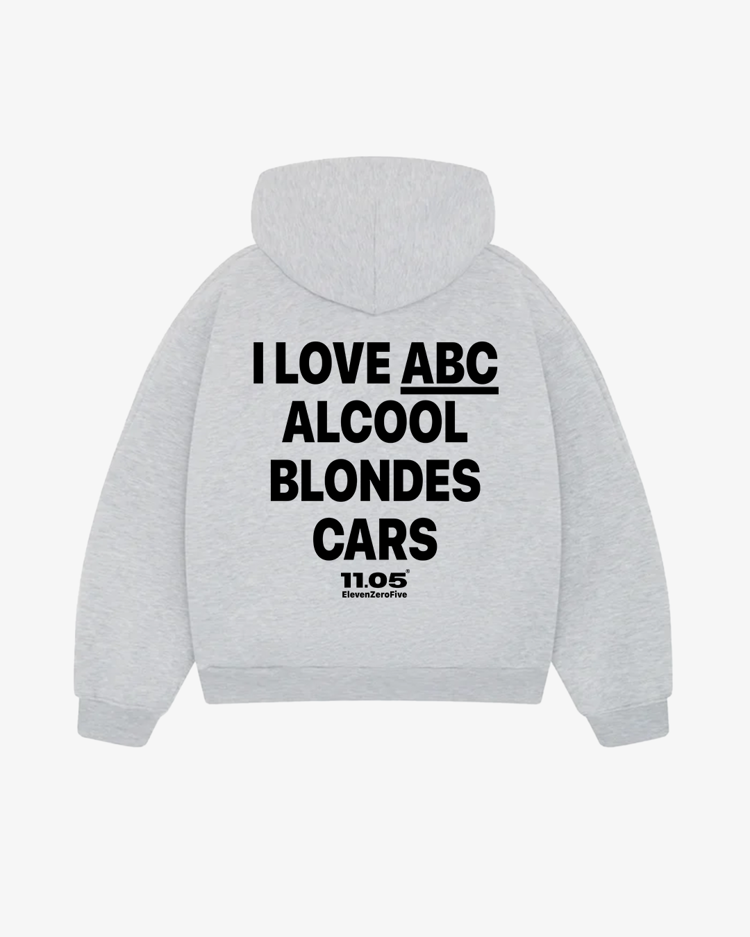 "I love ABC Alcohol Blondes Cars" Comfy Hoodie