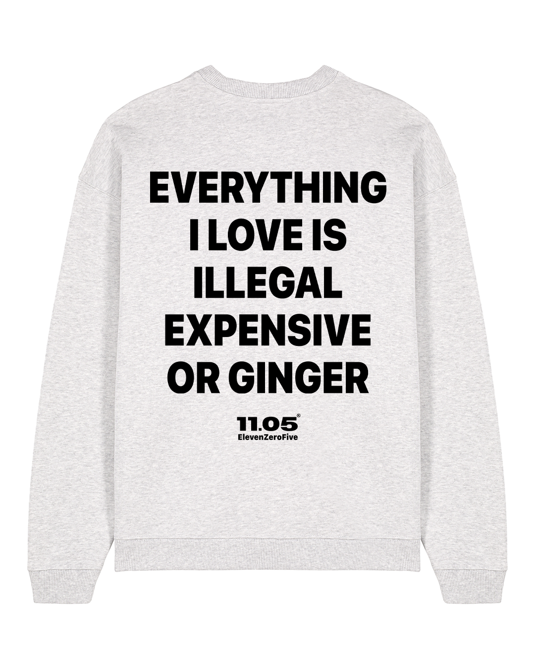 "Everything i love is illegal expensive or ginger" Felpa girocollo