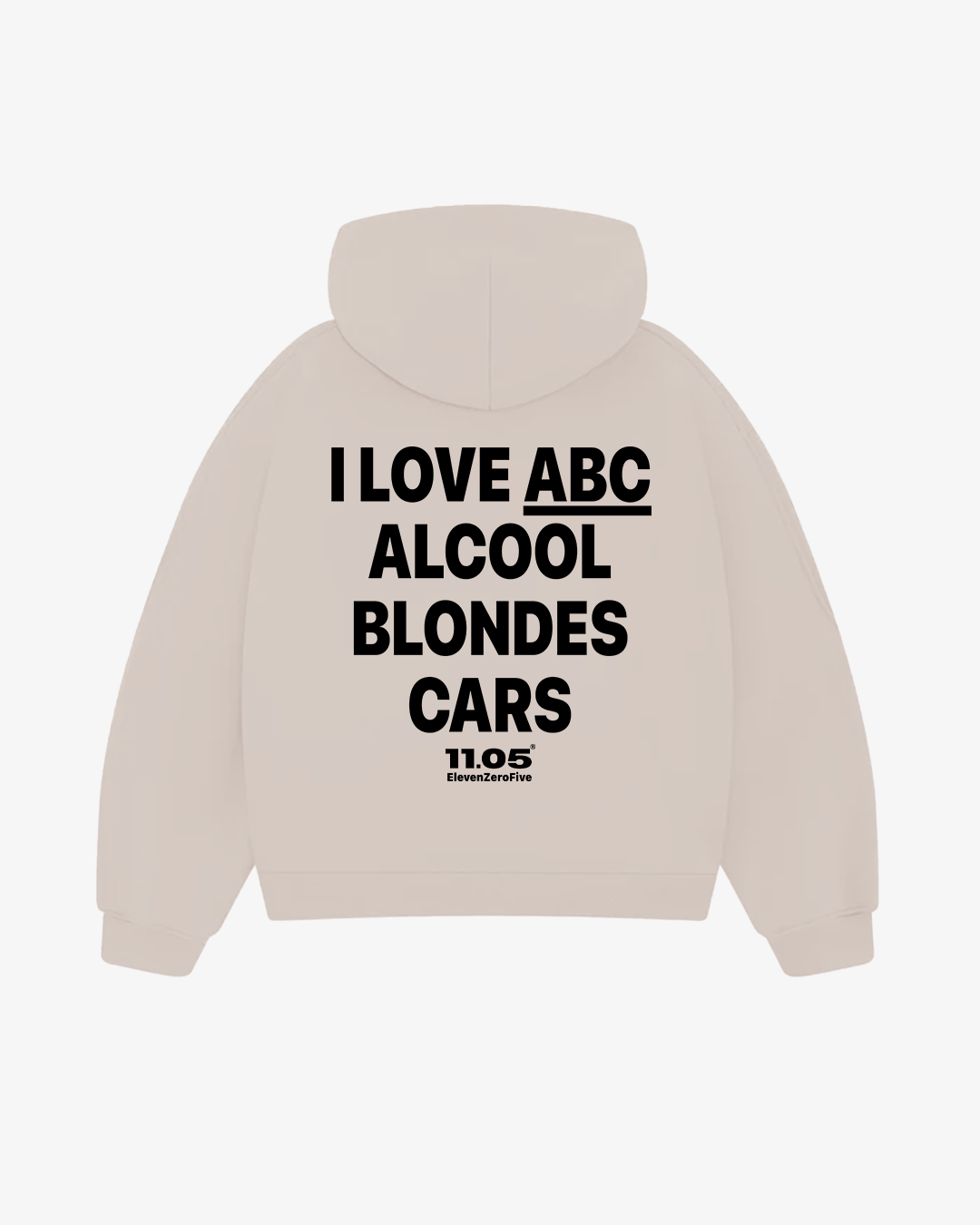 "I love ABC Alcohol Blondes Cars" Comfy Hoodie