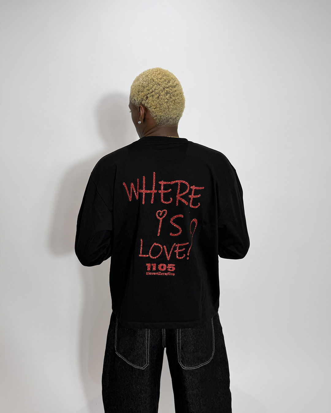 "WHERE IS LOVE?" Camiseta de manga larga | GLITTER EDITION